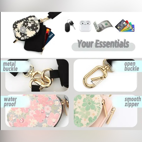 Wristlet Floral and Gray NEW - Picture 2 of 4